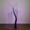 7ft. Pre-Lit Artificial Halloween Black Willow Tree with 600 Purple and Orange Dual Color LED Lights